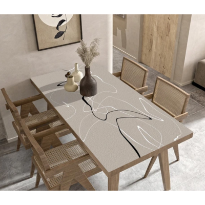 Прямоугольная водостойкая скатерть под кожу, покрытие на стол для кухни "Abstract", 80*120 см Прямоугольная водостойкая скатерть под кожу, покрытие на стол для кухни "Abstract", 80*120 см